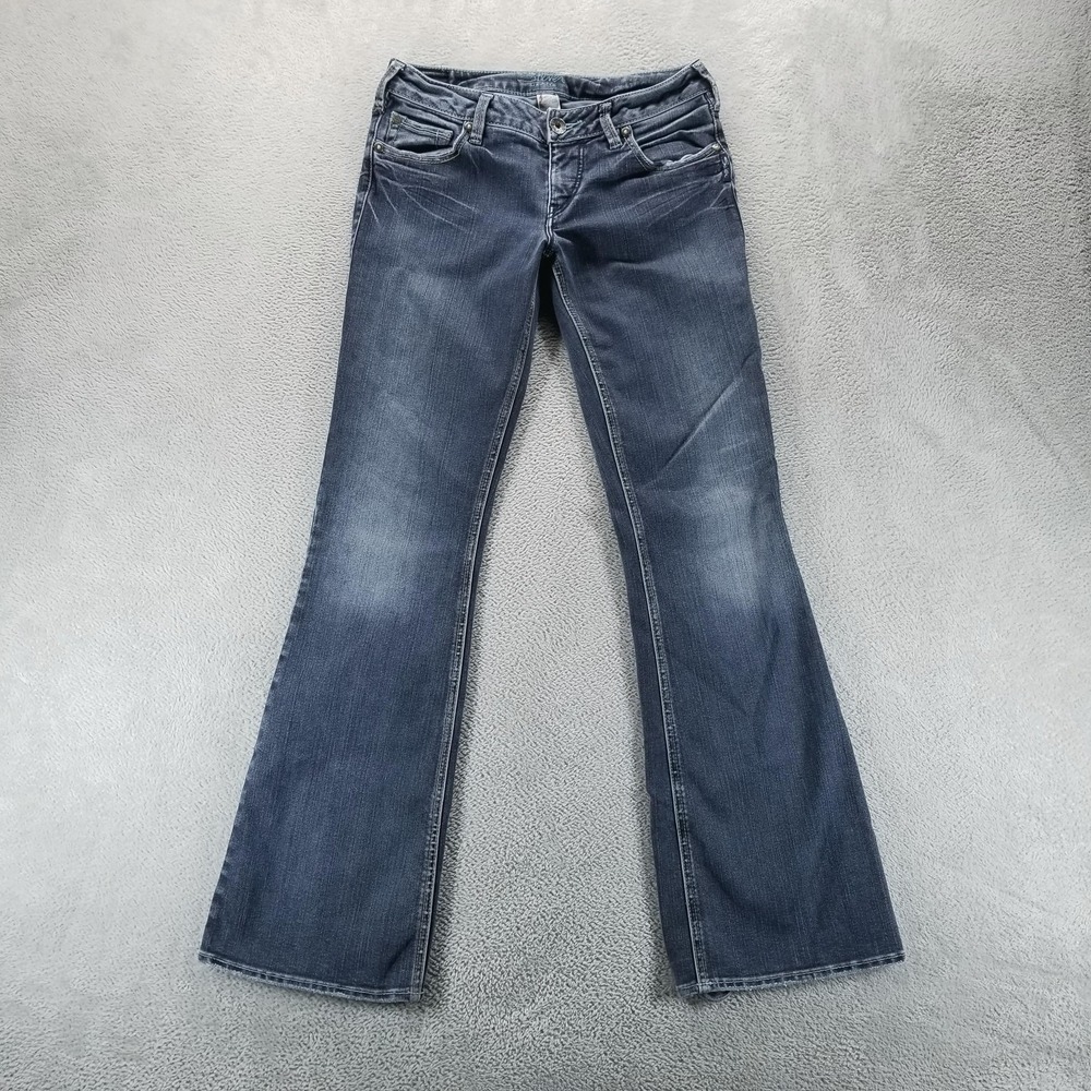 Silver Jeans Jeans‎ Womens 29 Blue Aiko Bootcut Low Rise Dark Wash